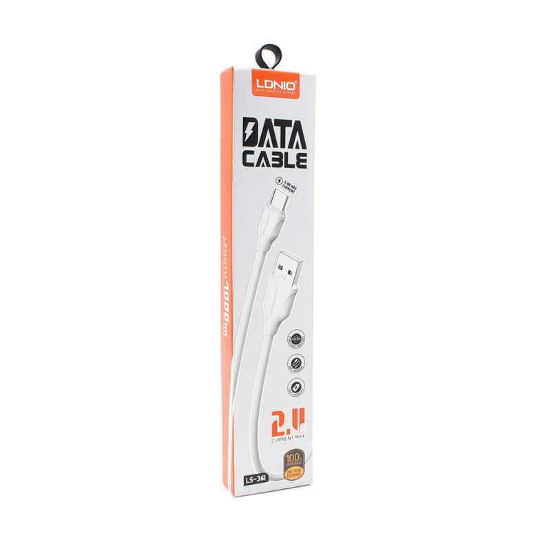 Data kabl LDNIO LS361 micro USB beli 1m