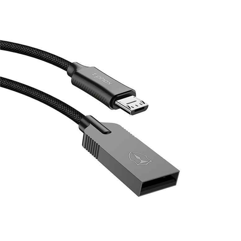 Data kabl T-phox T-M809 Zinc Holly micro USB crni 1m