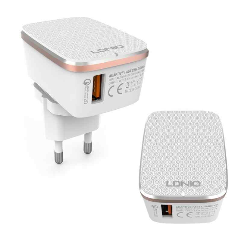 Kucni punjac LDNIO A1204Q Quick Charge 3.0 USB 5V 2.4A sa micro USB kablom beli