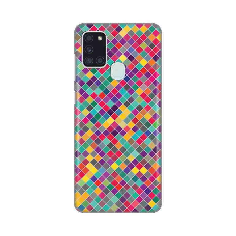 Maska silikon Print za Samsung A21s Colorful cubes