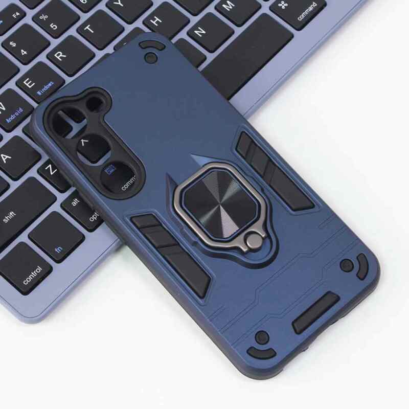 Maska Cube Ring za Samsung S911 Galaxy S23 tamno plava
