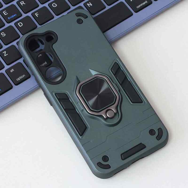 Maska Cube Ring za Samsung S23 5G tamno zelena