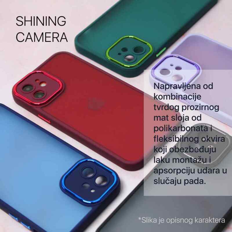 Maska Shining Camera za Samsung A24 4G crna